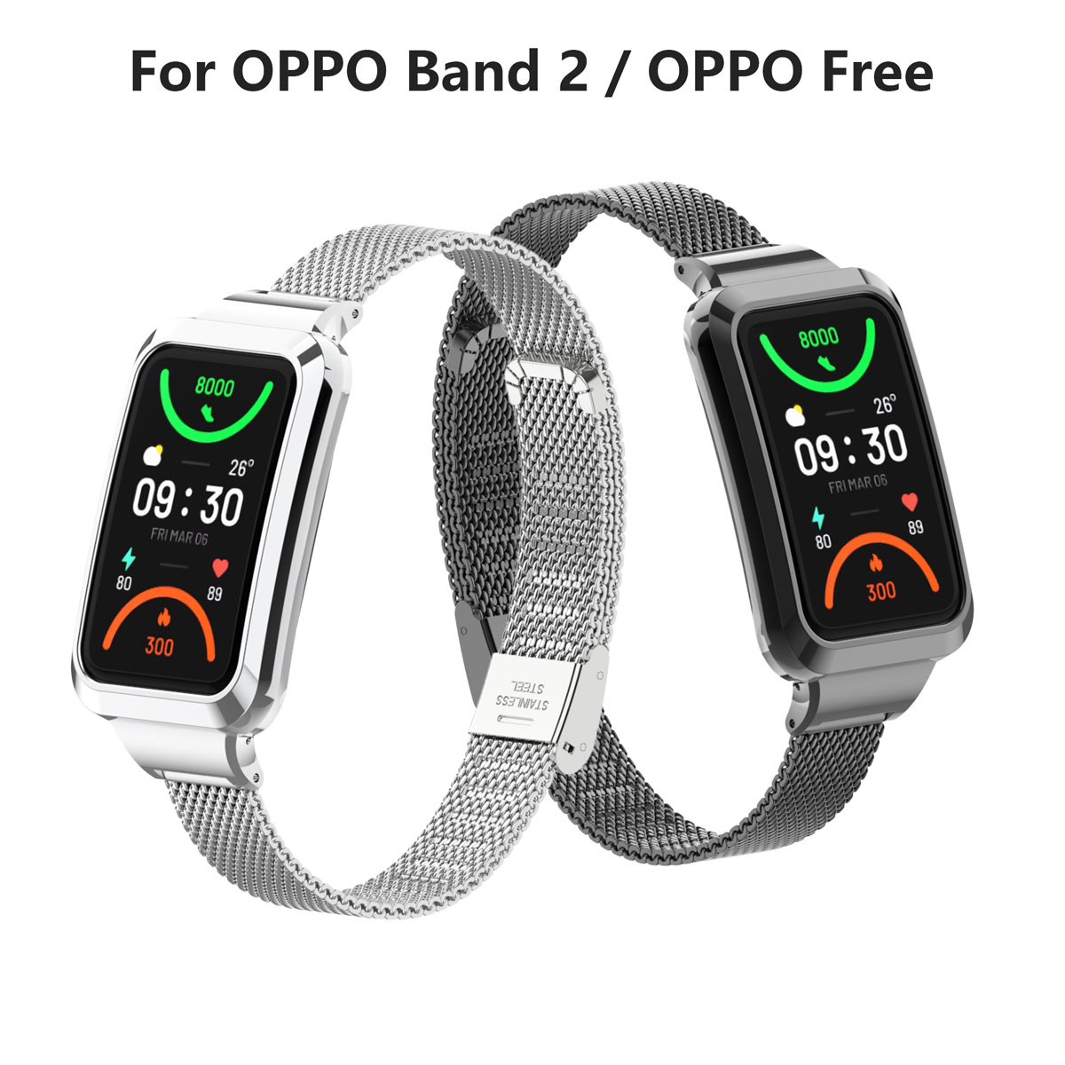 Mesh Strap Metal - Подходит для часов Oppo Band 2,